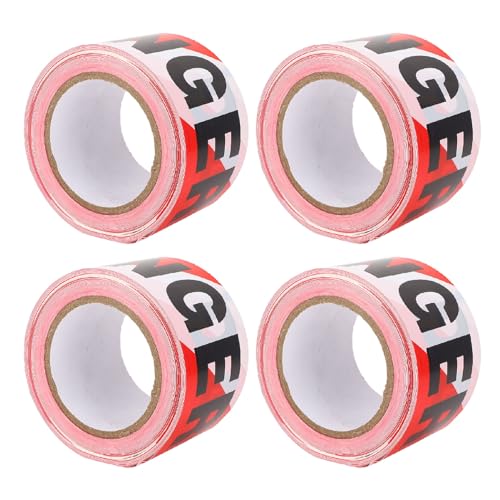 LUCKDANO Danger Warnband Wassersicheres Gefahren Barrikadenklebeband Nicht Adhäsiv Pe Rot weiß 4pcs Baugefahrbereich LUCKDANO Danger Warnband Wassersicheres Gefahren Barrikadenklebeband Nicht Adhäsiv Pe Rot weiß 4pcs Baugefahrbereich von LUCKDANO