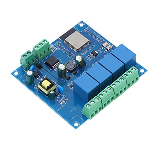 LUCKDANO ESP32-Entwicklungsplatine, 4-Wege-Relaismodul, Programmierbare Kabellose Entwicklungsplatine mit WLAN- und BLE-Modulen, DC5-60-V-Stromversorgung, für Intelligente Haussteuerung LUCKDANO ESP32-Entwicklungsplatine, 4-Wege-Relaismodul, Programmierbare Kabellose Entwicklungsplatine mit WLAN- und BLE-Modulen, DC5-60-V-Stromversorgung, für Intelligente Haussteuerung von LUCKDANO