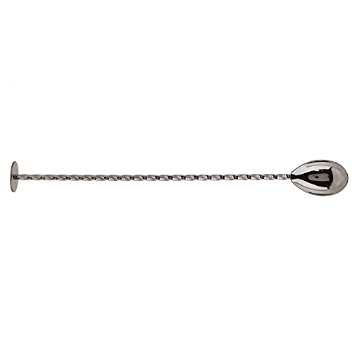 LUCKDANO Edelstahl -Cocktaillöffel Getränk Getränk Kaffee Mischwerkzeug mit Langem Griff Essential Barkeeper Gadget für Bar Cafe Home -Gebrauch (Flat unterer Schwanz) von LUCKDANO
