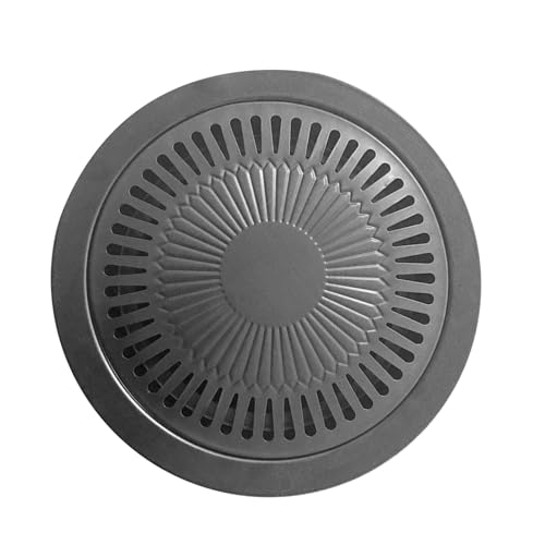 LUCKDANO Korean Grill Pfanne, Grillplatte KBBQ Grill mit Leicht zu Reinigenden Anti -Stick -Runden Kopen Grillgrill Pan Korean BBQ Pfanne für das Haus Im Freien Im Freien von LUCKDANO