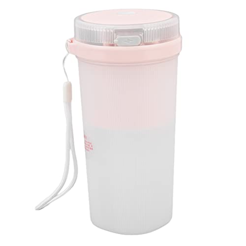 LUCKDANO Mixerbecher, Elektrische Mixerflasche Tragbarer Mixer mit 6 Blattmesser und Wasserdichtem Blauem Licht 300 Ml USB -Ladung Elektrisch Juicer Cup Sicherheitsschloss Mixer für Zuhause (#1) von LUCKDANO