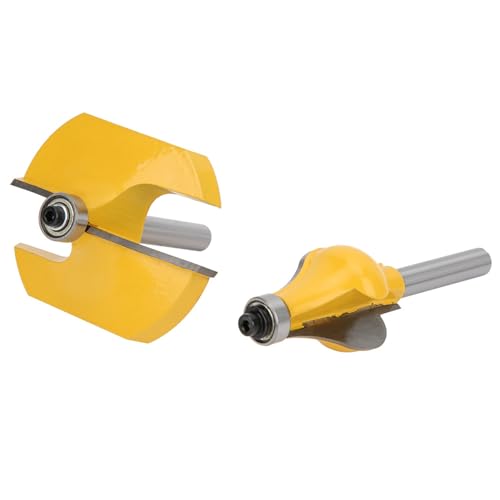 LUCKDANO Router -Bits, Router -Werkzeug Bit mit Lager 2pcs 8mm Schaft Armlehne Handlauf Set Holzbearbeitungsschneiderschneider für Holzprofilierungen Routing Formstücke von LUCKDANO