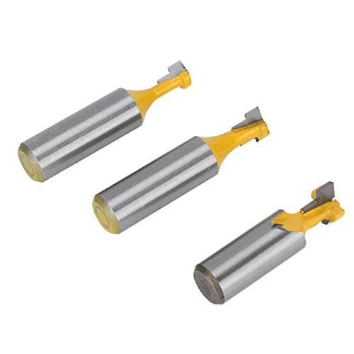 LUCKDANO Schlitzschneider Router Bit, Router -Bohrbit Bit Set Millingschneider mit Aufbewahrungsboxen 3pcs - 5/16in 3/8in 1/2in T Schlitzschneider für Holzhexerschrauben T Trackschlitz LUCKDANO Schlitzschneider Router Bit, Router -Bohrbit Bit Set Millingschneider mit Aufbewahrungsboxen 3pcs - 5/16in 3/8in 1/2in T Schlitzschneider für Holzhexerschrauben T Trackschlitz von LUCKDANO