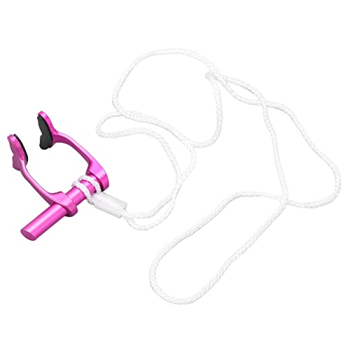 LUCKDANO Schwimmnasenclip, Schwimmnasenclip -Nasenclip mit Anti -Lost Riemen Kunststoff und Silikon Zum Training von Anfängern (Purple) von LUCKDANO