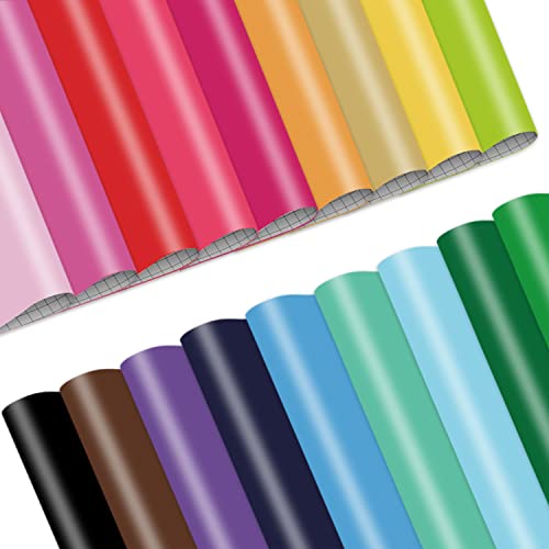 LUCKIGUCK Einfarbig Infusible Transfer Ink Sheets 18 Stück/Set, Unschmelzbare Transfer-Tintenblätter 30.5 x 30.5 cm Solid Color, Farb- und Mustertransferfolie von LUCKIGUCK