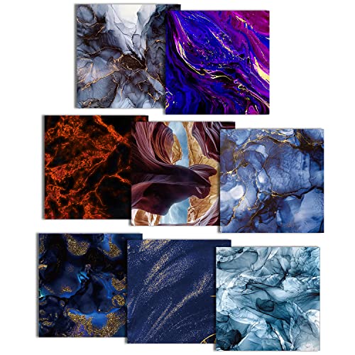 LUCKIGUCK Infusible Transfer Ink Sheets 8 Stück/Set Marble, Unschmelzbare Transfer-Tintenblätter 30.5 x 30.5 cm, Farb- und Mustertransferfolie (Marmor 2) von LUCKIGUCK