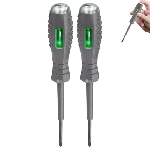 2 Stück 2-in-1 High Torque Strong Magnetic Screwdriver Electricity Detector, Spannungsprüfer mit Schraubendreher, berührungsloser Spannungsprüfer, Schraubendreher Elektro-Zubehör (B) von LUCKKY