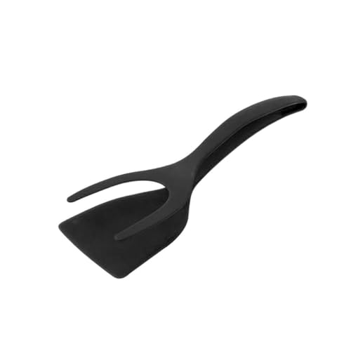 2-in-1 Pliers Handle and Spatula, 2 in 1 Egg Spatula, 2-in-1 Omelett Und Toast Spatel, Griff Und Flip Zange Spatel, Spiegelei Spatel, Braten Drehen Grillen Küchenkochwerkzeug (Schwarz) von LUCKKY