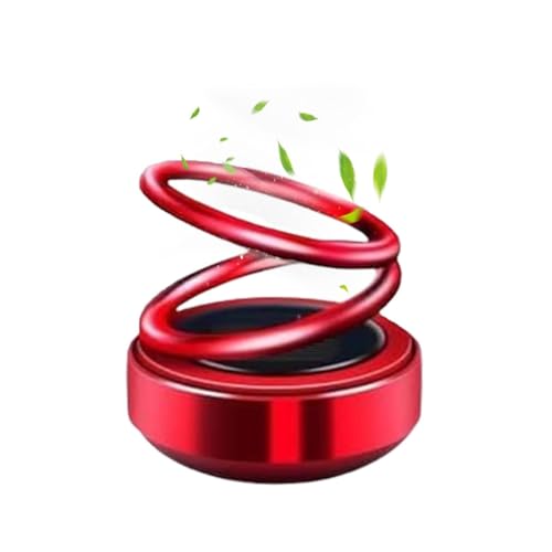 2025 New Portable Kinetic Molecular Heater, Tragbare Knetische Molekularheizung, Solar Drehbar Doppelter Ring Aufhängung Auto Aromatherapie Ornament, Tragbare Kinetische Mini-Heizung (Rot) von LUCKKY