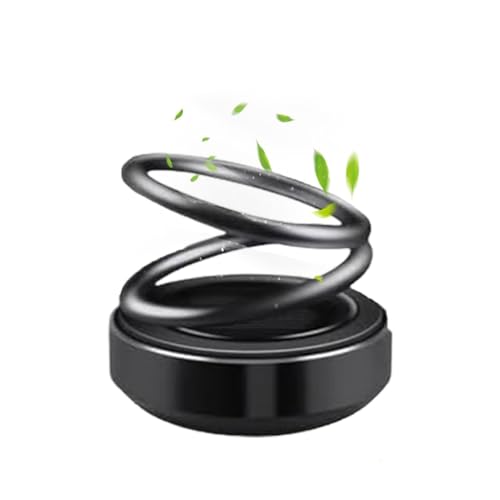 2025 New Portable Kinetic Molecular Heater, Tragbare Knetische Molekularheizung, Solar Drehbar Doppelter Ring Aufhängung Auto Aromatherapie Ornament, Tragbare Kinetische Mini-Heizung (Schwarz) von LUCKKY