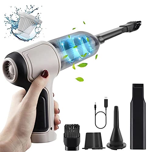 3 In 1 Kabelloser Mini-Handstaubsauger,3-in-1 Autostaubsauger,Hochleistungs Handstaubsauger mit 4 Ausläufen,Nass/Trocken doppelter Verwendungszweck Mini Staubsauger Handsauger,Akku Handstaubsauger von LUCKKY