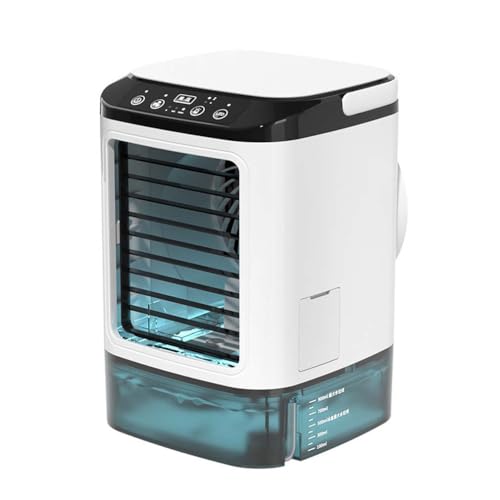 4-in-1 Mini Portable Air Conditioner, Mobiler Klimaanlage, 4-in-1 Tragbare mini Luftkühler mit 900ml Wassetank, Mini Personal Air Conditioner, 3 Geschwindigkeiten, 7 Farben Nachtlicht für Hause, Büro von LUCKKY