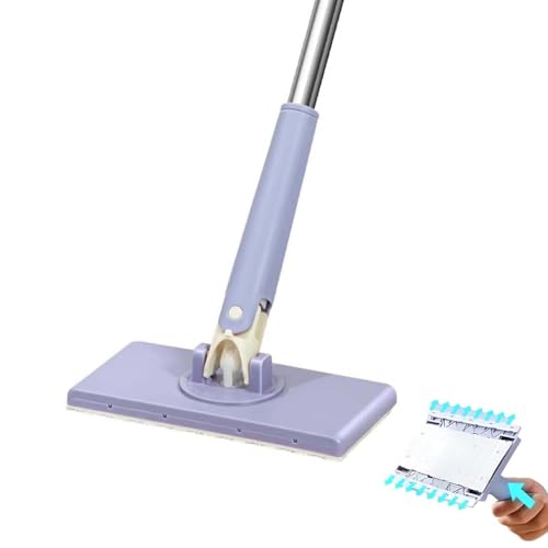 Automatischer Mini-Mopp zum Wechseln von Tüchern, Reinigungsmopp mit langem Griff, 360° rotierbares Wischmopp, Flachmopp Kompatibel mit Handtüchern oder Einwegtüchern Automatischer Mini-Mopp zum Wechseln von Tüchern, Reinigungsmopp mit langem Griff, 360° rotierbares Wischmopp, Flachmopp Kompatibel mit Handtüchern oder Einwegtüchern von LUCKKY
