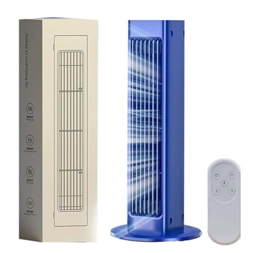 Breezamax, Qinux Breezamax, Qinux Brizaac - Turmventilator mit Wasserkühlung, Sherum Cooling Ace Klimagerät, Tragbare Klimaanlage Kühlventilator Leise, Mit 3 Geschwindigkeiten (Blau) von LUCKKY