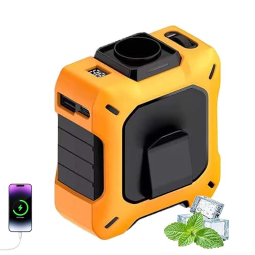 CoolBelt Pro – Wearable Waist Fan & Power Bank with Desktop Stand, 8000mAh Wiederaufladbar Taillen Clip Ventilator, 100 Geschwindigkeiten, Tragbarer USB Ventilator, Hands-free Hüftventilator (Orange) CoolBelt Pro – Wearable Waist Fan & Power Bank with Desktop Stand, 8000mAh Wiederaufladbar Taillen Clip Ventilator, 100 Geschwindigkeiten, Tragbarer USB Ventilator, Hands-free Hüftventilator (Orange) von LUCKKY