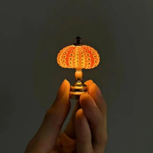 DIY Sea Urchin Night Light, DIY Seeigel-Nachtlicht Materialsatz, Niedliche LED Tischlampe, kreatives Strand-Thema Atmosphäre Lampe, Mini Seeigel Licht Dekorative Lampe (Rosa) von LUCKKY
