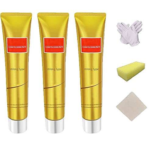 Instashine Metal Cream,Starke und Wirksame Metallpoliercreme,Ultimate Metall-Poliercreme,Fixini All Metal Polish Cream,Polierpaste Zum Entfernen Von Rost Auf Silber,Kupfer,Messing,Chrom (3SET) von LUCKKY