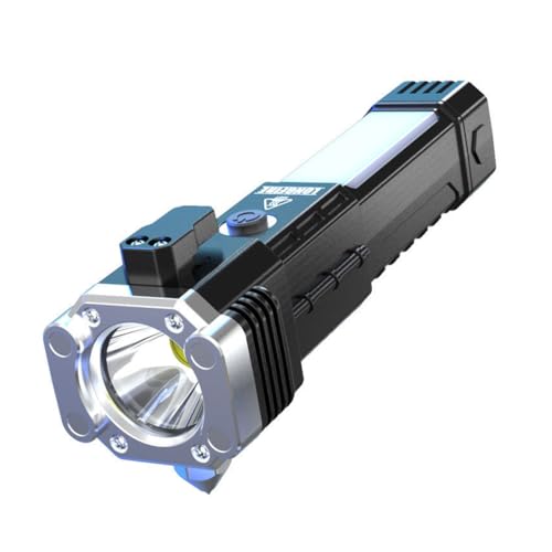 LUCKKY Safety Hammer Flashlight, Sicherheitshammer Taschenlampe, Tragbare LED-Taschenlampe, Auto-Sicherheitshammer-Taschenlampe, multifunktional Powerbank Notfall Sicherheitshammer von LUCKKY