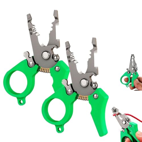Mini Multi-Tool Wire Stripper, Mini-Multiwerkzeug-Abisolierzange, 6 in 1Multifunktionale Abisolierzangen Elektrische Zange Abisolierwerkzeug für Elektrische Reparatur (2 Stück) von LUCKKY