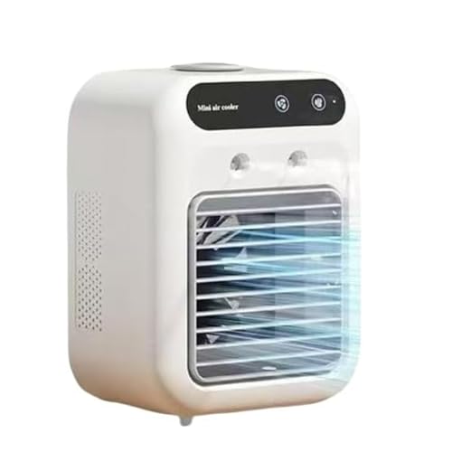 Mini Tragbare Klimaanlage Mit Kühl- Und Luftbefeuchtungsfunktion, Mobiles Klimagerät Mini Luftkühler mit Wasserkühlung, 2 Geschwindigkeiten, Tragbarer Air Conditioner für Zimmer/Büro von LUCKKY