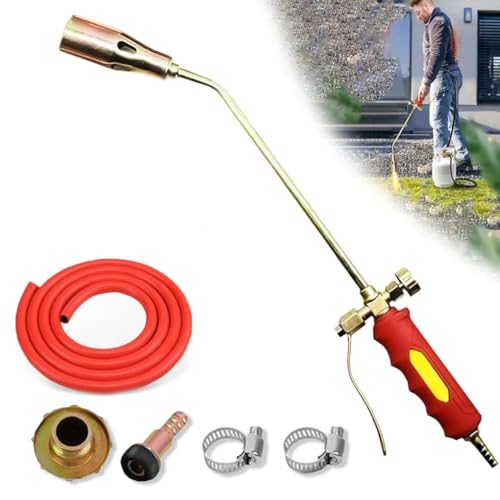 New Propane Torch Weed Burner Kit, Protectivemethod Fackel-Unkrautbrenner-Set, Hochleistungs-Blasbrenner, Anwärmbrenner und Unkrautvernichter mit Piezo-Zündung für Unkraut, Eis Schnee (1.2M) von LUCKKY