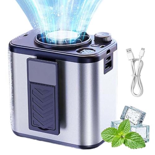 Portable Adjustable Cooling Waist Fan,Taillen Clip Ventilator mit 150 Geschwindigkeiten Starker Luftstrom,Tragbarer USB Ventilator Wiederaufladbar mit LED-Anzeige,Freihändiger Hüftventilator (Silber) Portable Adjustable Cooling Waist Fan,Taillen Clip Ventilator mit 150 Geschwindigkeiten Starker Luftstrom,Tragbarer USB Ventilator Wiederaufladbar mit LED-Anzeige,Freihändiger Hüftventilator (Silber) von LUCKKY