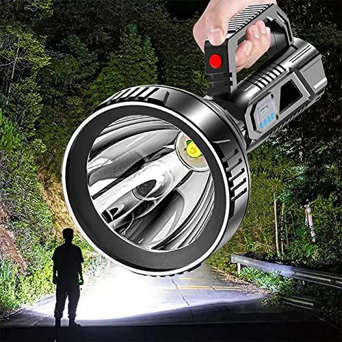 Starker leichter tragbarer Suchscheinwerfer,Extrem helle Wiederaufladbare Led Taschenlampe,4 Modi Wasserdicht Led-taschenlampen,USB Aufladbar Taschenlampen,Aufladbar Handscheinwerfer für Outdoor von LUCKKY