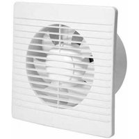 100-mm-Abluftventilator (12 W, 130 m³/h) mit Rückschlagklappe und Zugkettenschalter, geeignet für Fenster und Wände in Küche, Bad, Gewächshaus und von LUCKY-88