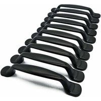 10x Küchenschranktürgriffe, Schrank-, Schubladen- und Schlafzimmermöbelgriffe, 96 mm Lochabstand, Aluminium, mit Schrauben von LUCKY-88