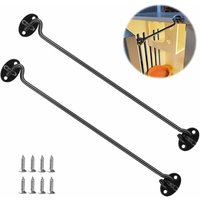 16-Zoll-Kabinenhaken, Edelstahl-Ösenriegel, Sichtschutzhaken, Tür mit Schraubverschluss für Fensterläden, Schiebefenster, schwarzer Scheunenschuppen von LUCKY-88