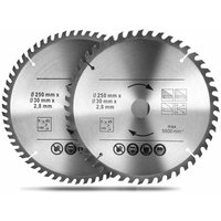 2 Stück Kreissägeblätter für Holz 250 x 30 mm, Versailles Hartmetall-Sägeblätter 48T und 60T zum Schneiden von Naturholz, 2 Stück Kreissägeblätter für Holz 250 x 30 mm, Versailles Hartmetall-Sägeblätter 48T und 60T zum Schneiden von Naturholz, von LUCKY-88