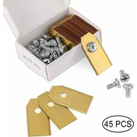 45 x Titan-Messerklingen für alle Husqvarn/Automower/Yardforce/Gardena Roboter-Rasenmäher (3 g-0,75 mm) mit 45 Schrauben, Ersatzklingen für die von LUCKY-88