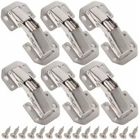 6-teiliges Set Scharniere für Schranktüren, Küchentüren, 90°-Möbelscharniere, unsichtbare Scharniere, passende Schrauben, geeignet für Schranktüren von LUCKY-88