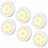 6-teiliges Set verbesserter Bewegungsmelder-Leuchten, batteriebetriebene, kabellose LED-Nachtlichter, überall anbringbare Schrankleuchten, 6-teiliges Set verbesserter Bewegungsmelder-Leuchten, batteriebetriebene, kabellose LED-Nachtlichter, überall anbringbare Schrankleuchten, von LUCKY-88