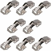 8-teiliges Set Scharniere für Schranktüren, Küchentüren, 90°-Möbelscharniere, unsichtbare Scharniere, passende Schrauben, geeignet für Schranktüren von LUCKY-88