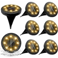 8er-Pack LED-Solarleuchten für den Außenbereich, warmweißes Gartenlicht, wasserdichte LED-Strahler, dekorative Solarleuchten für Rasen, Wege, 8er-Pack LED-Solarleuchten für den Außenbereich, warmweißes Gartenlicht, wasserdichte LED-Strahler, dekorative Solarleuchten für Rasen, Wege, von LUCKY-88