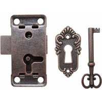 Antikes Schranktürschloss, Antikes Schlossset – Dekoratives Schloss mit Schlüsseln und Schrauben – Für Briefkästen, Spinde, Schränke, Werkzeugkästen Antikes Schranktürschloss, Antikes Schlossset – Dekoratives Schloss mit Schlüsseln und Schrauben – Für Briefkästen, Spinde, Schränke, Werkzeugkästen von LUCKY-88