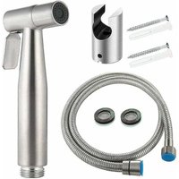 Bidet-Wasserhahn-Sprühgerät, Toiletten-Set mit Handbrause, Hand-Bidet-Sprühgerät, Toiletten-Duschkopf mit Schlauch + Edelstahlhalter + 2 Dichtungen Bidet-Wasserhahn-Sprühgerät, Toiletten-Set mit Handbrause, Hand-Bidet-Sprühgerät, Toiletten-Duschkopf mit Schlauch + Edelstahlhalter + 2 Dichtungen von LUCKY-88