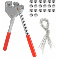 Dichtungszangen-Set, rote Minenzange, 10 mm Kunststoffgriff (1x Dichtungskabelzange + 20 x Drähte + 20 x Dichtungsdrähte) von LUCKY-88