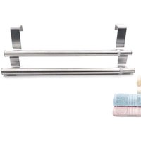 Doppelter Handtuchhalter aus Edelstahl für Türen und Schränke, einfache Montage, kein Bohren erforderlich – Breite ausziehbar, Maße: 25–40 x 8 x 9 cm Doppelter Handtuchhalter aus Edelstahl für Türen und Schränke, einfache Montage, kein Bohren erforderlich – Breite ausziehbar, Maße: 25–40 x 8 x 9 cm von LUCKY-88