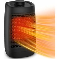 Elektrischer Heizlüfter mit PTC-Keramikheizung, 1200 W, 6 Heizstufen, Überhitzungs- und Kippschutz für Zuhause und Büro von LUCKY-88