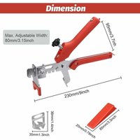 Fliesennivellierungssystem, 300-teiliges Set aus Fliesennivellierungskeilen, Nivellierabstandshaltern, Clips, selbstnivellierendem Fliesensystem, Fliesennivellierungssystem, 300-teiliges Set aus Fliesennivellierungskeilen, Nivellierabstandshaltern, Clips, selbstnivellierendem Fliesensystem, von LUCKY-88