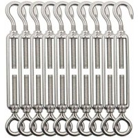 M5 Haken-Kabelspanner (Haken und Öse), Stahldrahtspanner / Edelstahl-Kabelspanner aus Edelstahl 304 für Wäscheleinen, Stahlseile, Stahlseile - 10 von LUCKY-88
