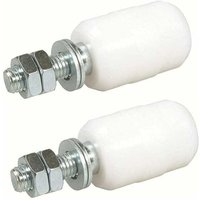 Obere Führungsrolle, Nylon, 2 Stück, Rollen für Schiebetore, Gewindestangenbefestigung, Führungsrolle oder Olive für Schiebetore oder andere Obere Führungsrolle, Nylon, 2 Stück, Rollen für Schiebetore, Gewindestangenbefestigung, Führungsrolle oder Olive für Schiebetore oder andere von LUCKY-88