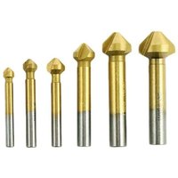 Satz von 6 90°-Fräsern, HSS-Fräsersatz, titanbeschichtet, 6,3-20,5 mm, Fräser (konischer Fräsersatz) von LUCKY-88