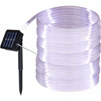 Solarbetriebene Lichterkette für den Außenbereich, 12 m, 100 LEDs, wasserdicht, 8 Beleuchtungsmodi, dekorative Lampen für Garten, Terrasse, Zaun, von LUCKY-88