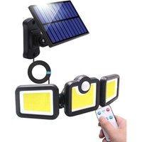 Solarleuchte für den Außenbereich mit Bewegungsmelder, 171 LEDs, Fernbedienung, IP65 wasserdicht, 3 Beleuchtungsmodi für Garten, Garage, Carport, von LUCKY-88