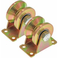 Stück V-Nut-Rollen, 50 mm Schiebetorrollen, Stahlrollen mit V-Nut, für Schiebetore, Tragfähigkeit 270 kg pro Rolle von LUCKY-88