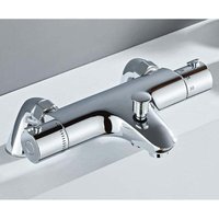 Thermostat-Badarmatur, Thermostat-Badewannenarmatur, Duschmischer mit Temperaturregelung, Messing, Chrom-Finish, Badewannenmontage Thermostat-Badarmatur, Thermostat-Badewannenarmatur, Duschmischer mit Temperaturregelung, Messing, Chrom-Finish, Badewannenmontage von LUCKY-88