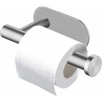 Toilettenpapierhalter, selbstklebender Toilettenpapierhalter ohne Bohren, Toilettenpapierhalter aus Edelstahl für Bad und Küche, silberfarben von LUCKY-88